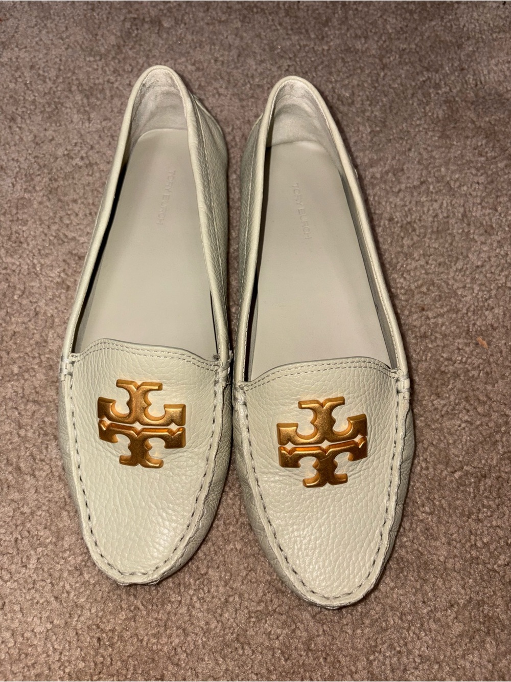 Tory Burch Women's Sage Leather Logo Loafers